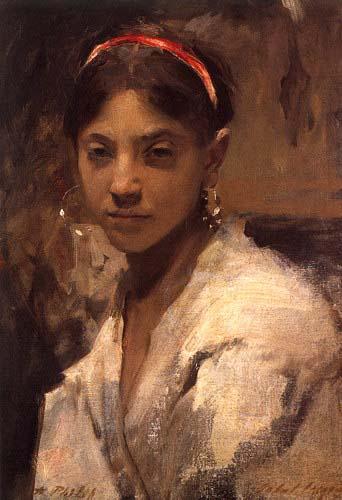 John Singer Sargent Head of a Capri Girl oil painting image
